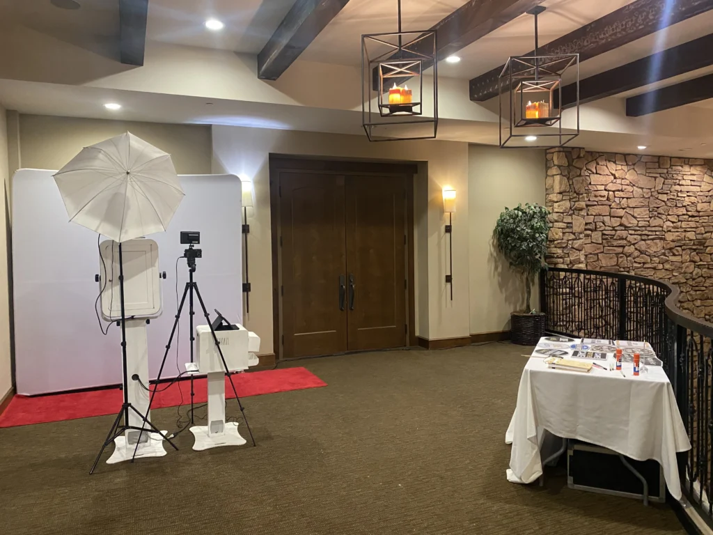 Professional red carpet photo booth setup by GC Event Studio