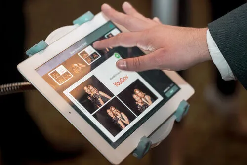 Instant sharing station at photo booth events.