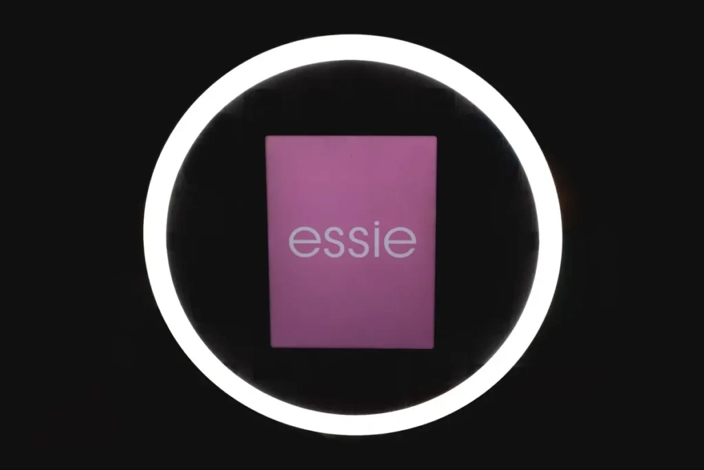 Pink Essie themed Roamer Booth with ring light