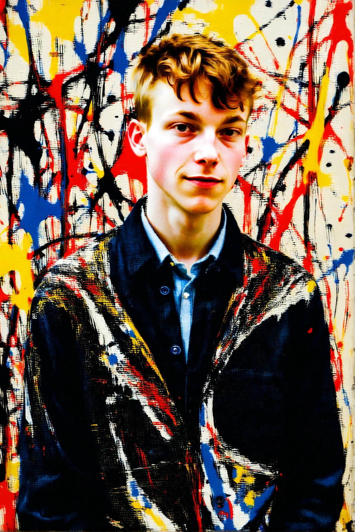 AI photo booth portrait transformed into artistic and abstract visual styles using generative AI