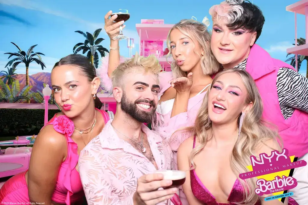 Interactive photo activation at NYX Barbie movie promotional event by GC Event Studio